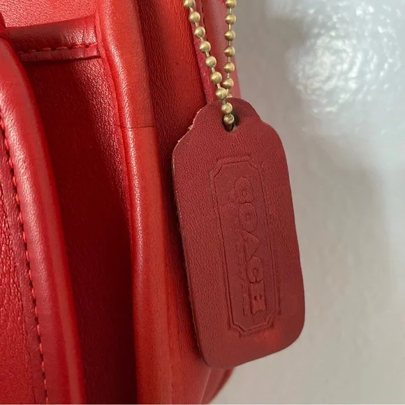 Vintage Coach Saddle Bag No. 9851 - Red Leather - Picture 12 of 17